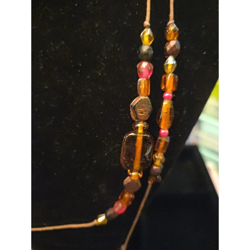 Vintage Beaded Multicolor Earthy Neutral Bohemian 22